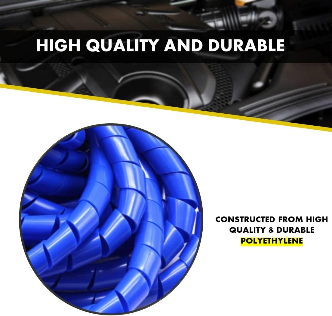 Kable Kontrol Vortex Spiral Cable Wrap - 1/8” Inch 100’ Feet Long - Hose Protector Flexible Polyethylene Wire Conduit Tubing Cable Sleeve Cord Cover to Organize Wires – Black