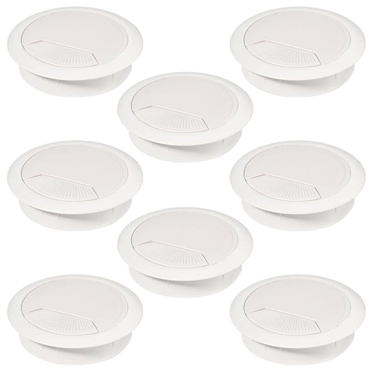 Desk Grommet 2 inch(50mm)8 Pcs, Desk Hole Grommet, Cable Grommet, Desk Hole Cover, Desk Cord Hole Cover, Desk Cable Hole Cover, Desk Wire Hole Insert, Furniture Hole Cover(White Grommet)