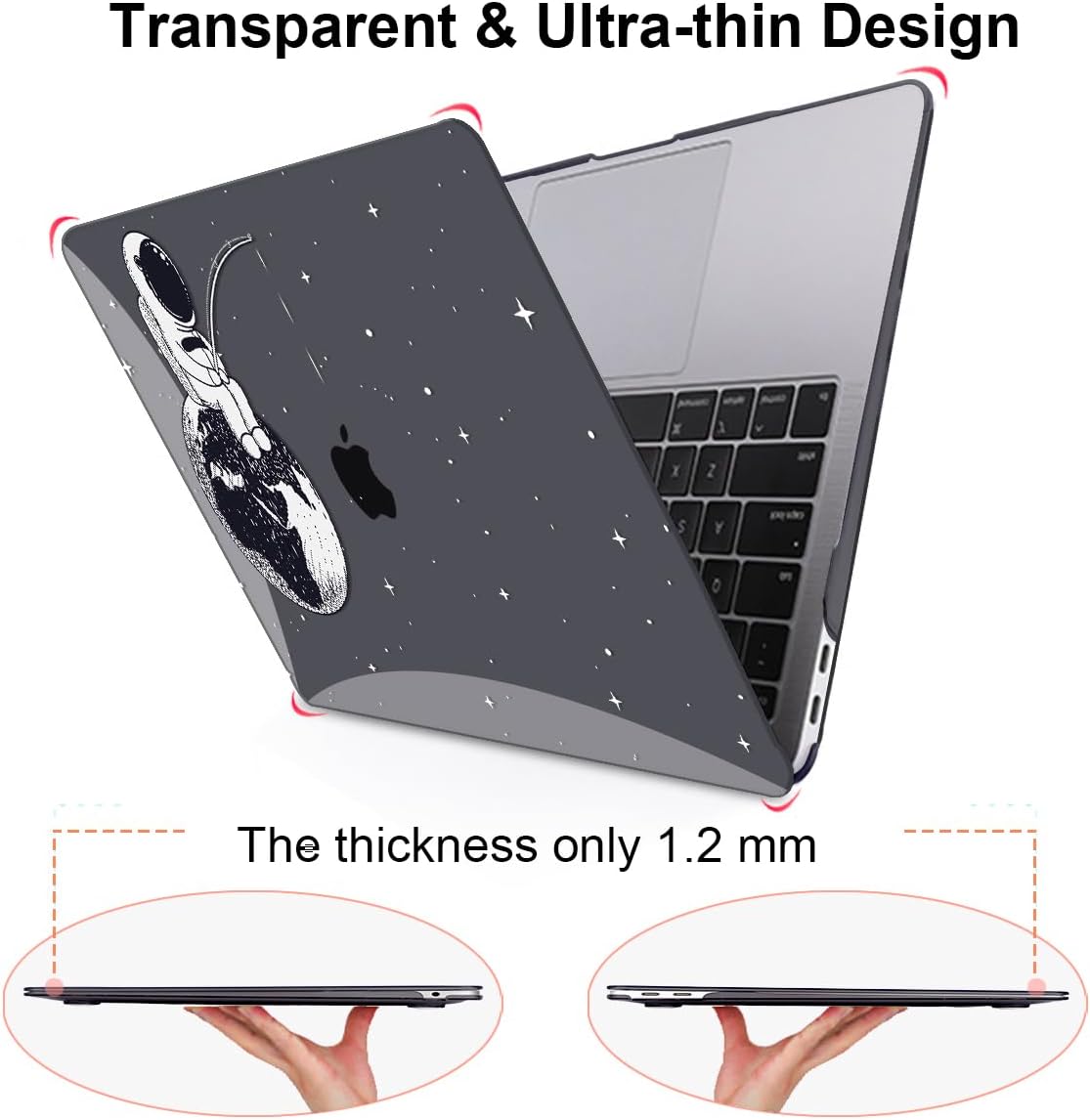 Compatible with MacBook Pro 13 inch Case 2022 2021-2016 A2338 M2/M1 Chip A2251 A2289 A2159 A1989 A1706, Pattern Plastic Hard Shell Keyboard Cover Screen Film Webcam Cover, Astronaut Earth
