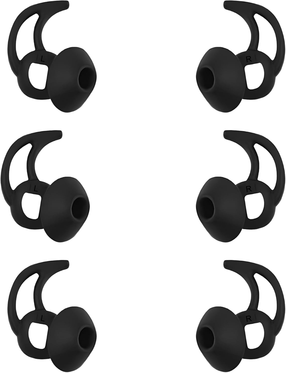 3 Pairs Earbud Tips Small，Eartips Compatible with Bose QuietComfort Earbuds and Sport Earbuds，Black