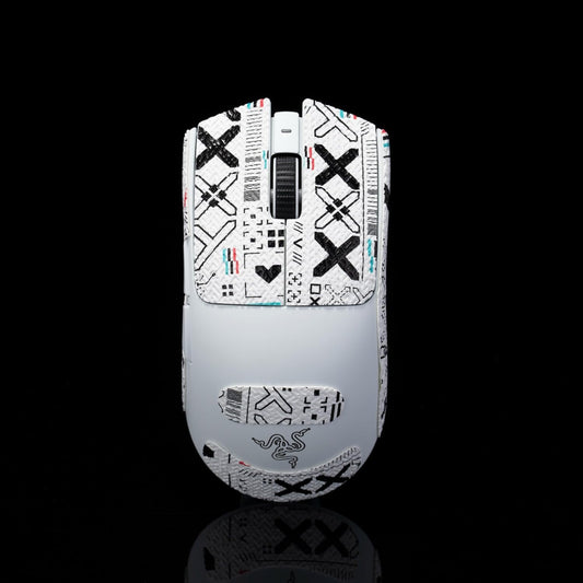 Grip Tape for Razer Viper V3 Pro - Anti-Slip,Enhanced Control, Sweat Resistance,Improves FPS Gaming Grip & Mouse Protection [Pre-Cut] Printsteam White