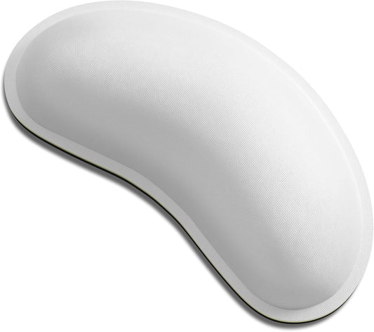 Dapesuom Mouse Wrist Rest, Ergonomic Memory Foam Mouse Wrist for Computer Desk Mats Support, Hand Rest Pad Cushion for Gaming, Office, Laptop, Men, Women, Pain Relief & Easy Typing, Ivory White
