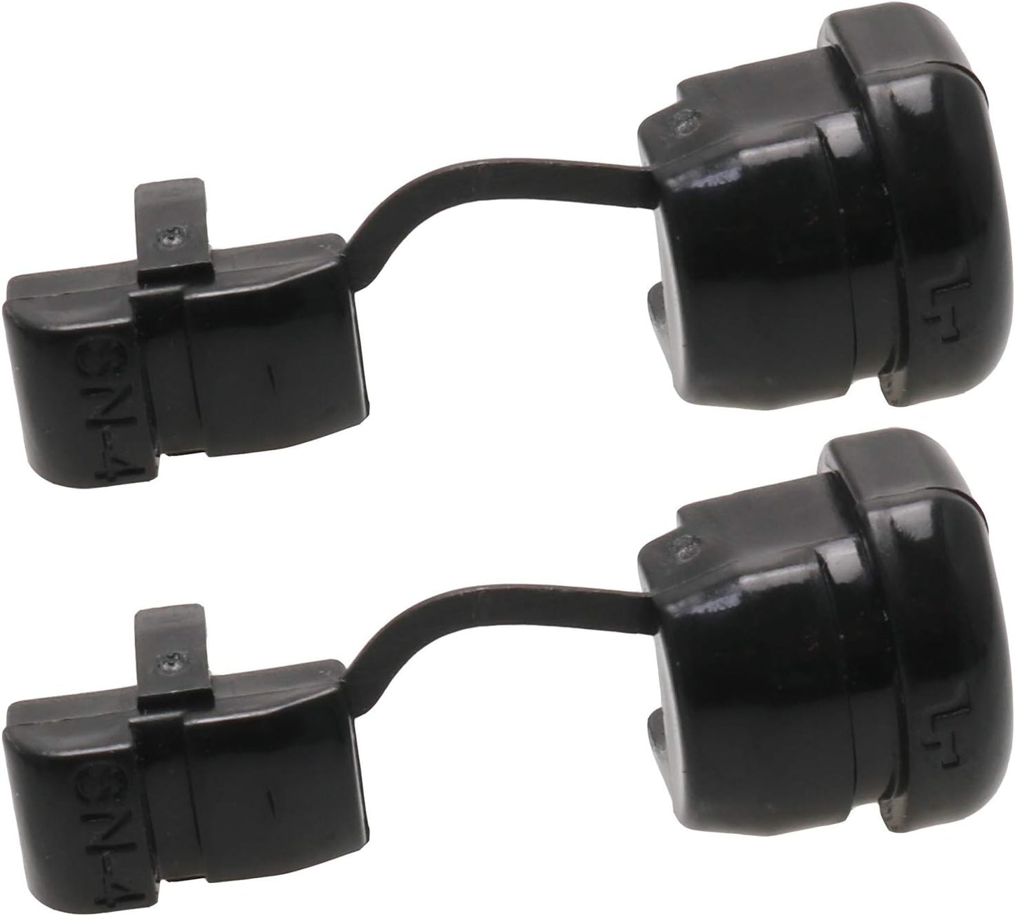 HJ Garden 10pcs Wire Cover Round Cable Wire Strain Relief Bush Grommet Round Strain Relief Bushing Electric Cable Protection Cord Buckle, Black