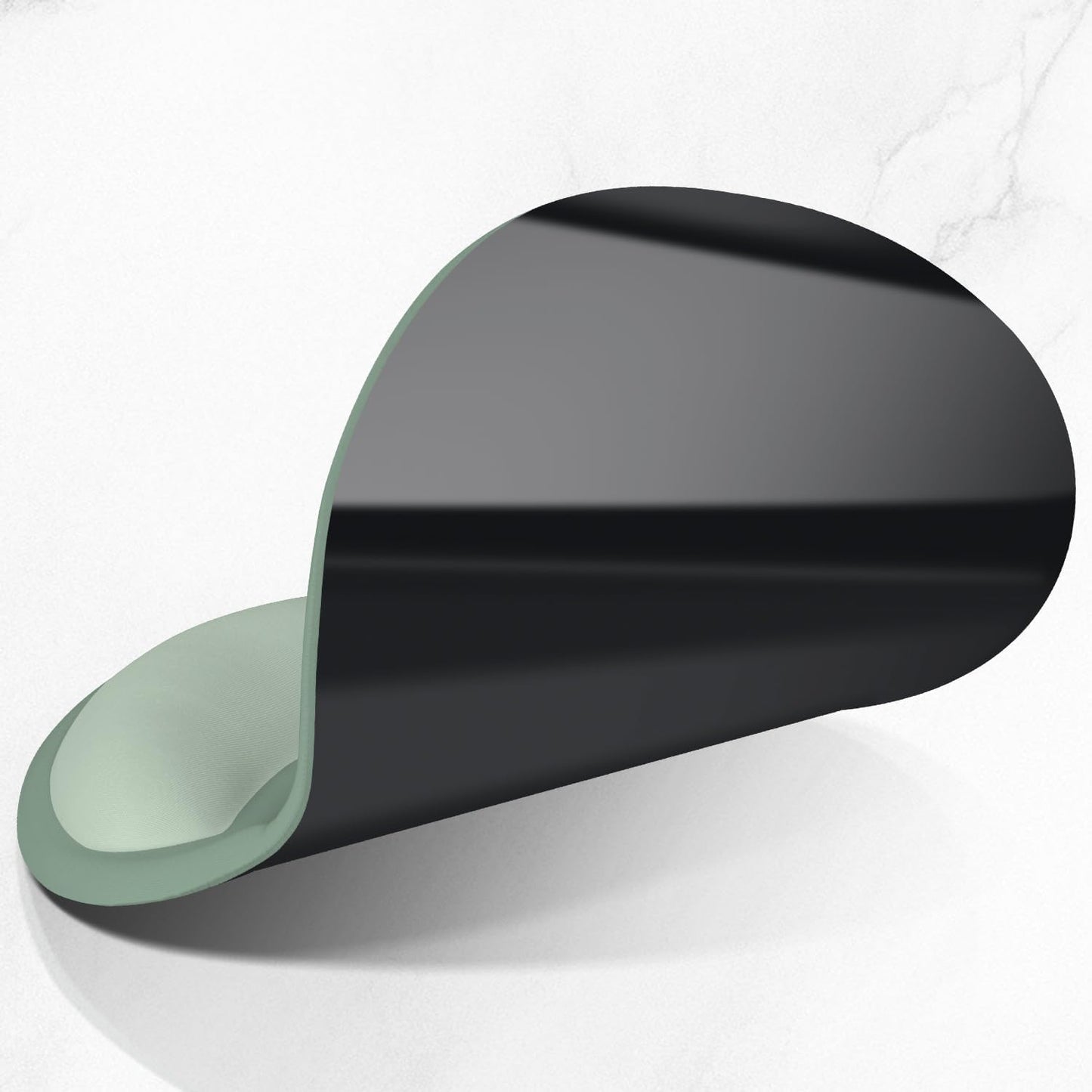 ITNRSIIET Ergonomic Mouse Pad with Comfort Gel Wrist Rest, Non-Slip PU Base, Smooth Textured Surface, Reduces Hand Fatigue & Wrist Pain, 8.7 x 7.2 Inch for Office Gaming Home, Sage Mint Gradient