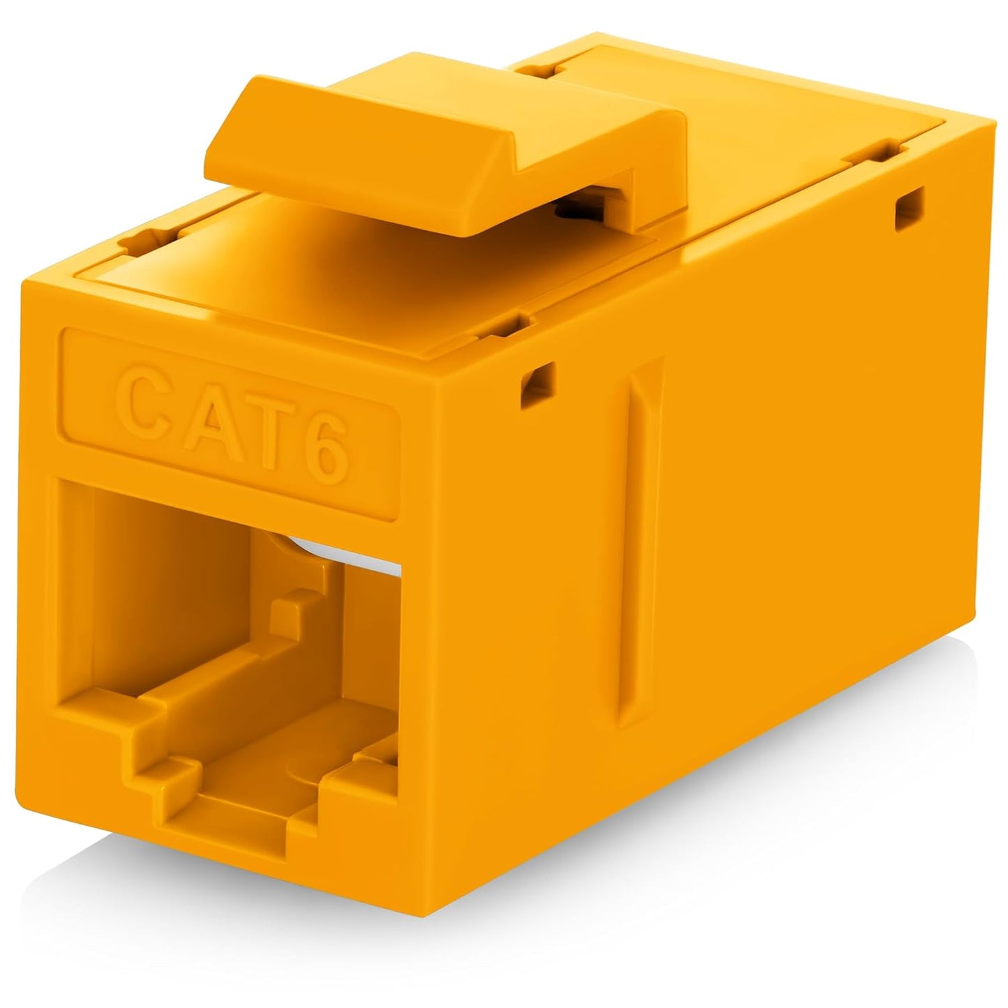 Everest RJ45 CAT6 Keystone Coupler in Yellow (6-Pack) - RJ45 & Cat6 Ethernet Keystone Jacks