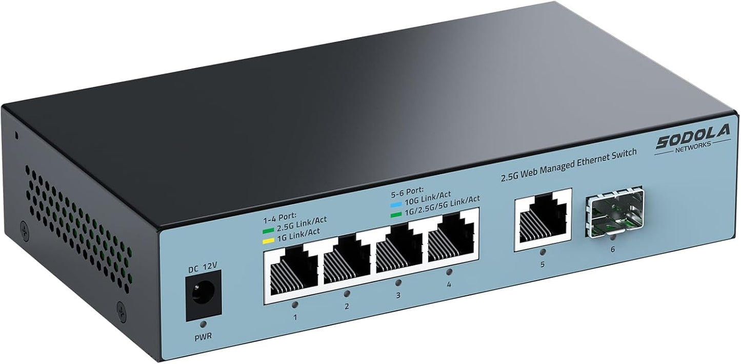 SODOLA 2.5Gb Easy Web Managed Switch