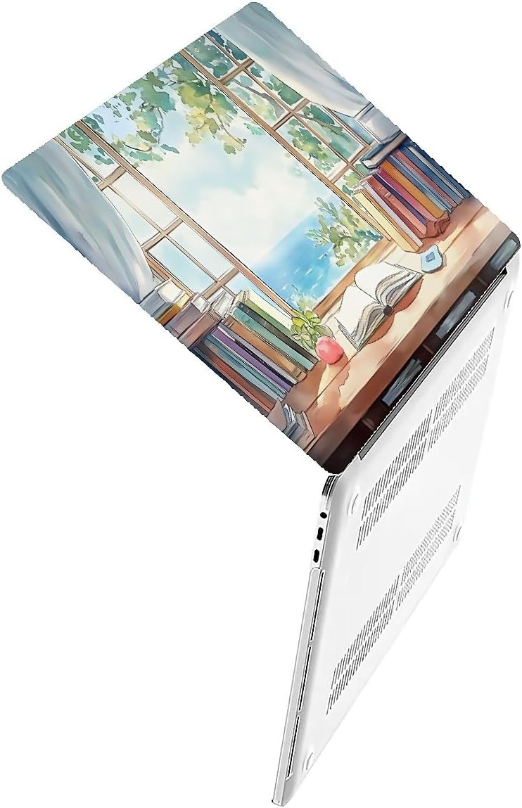 Compatible with MacBook Air 13.3 13.6 Inch Case 2022 2021 2020 2019 Plastic Hard Shell Case Cover,13.3 Pro(A1706/A1708/A1989/A2159/A2289/A2338), Books and a Window