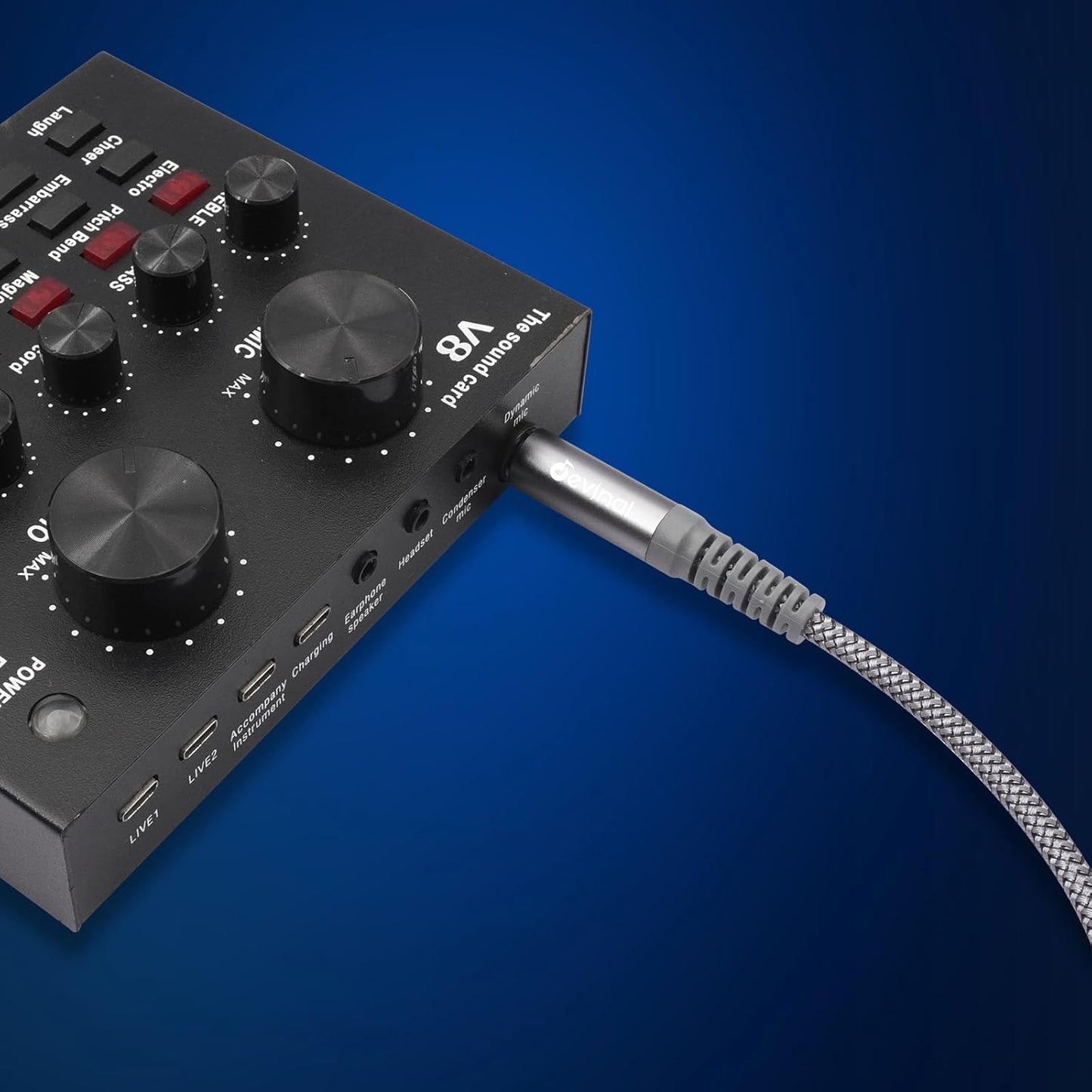 Devinal 1/4 inch Headphone Extension Cable, 6.35mm TRS Male to Female Stereo Cord, Quarter Inch Guitar Cable Extender, 10ft (3 Meters)