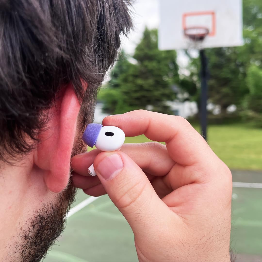 Comply Memory Foam Replacement Earbud Tips for Apple AirPods Pro 1 & 2 | Ultimate Comfort, Secure Fit, Superior Noise Isolation | Anti Slip, Prevent from Falling Out | Blue (S/M/L) (3 Pairs)