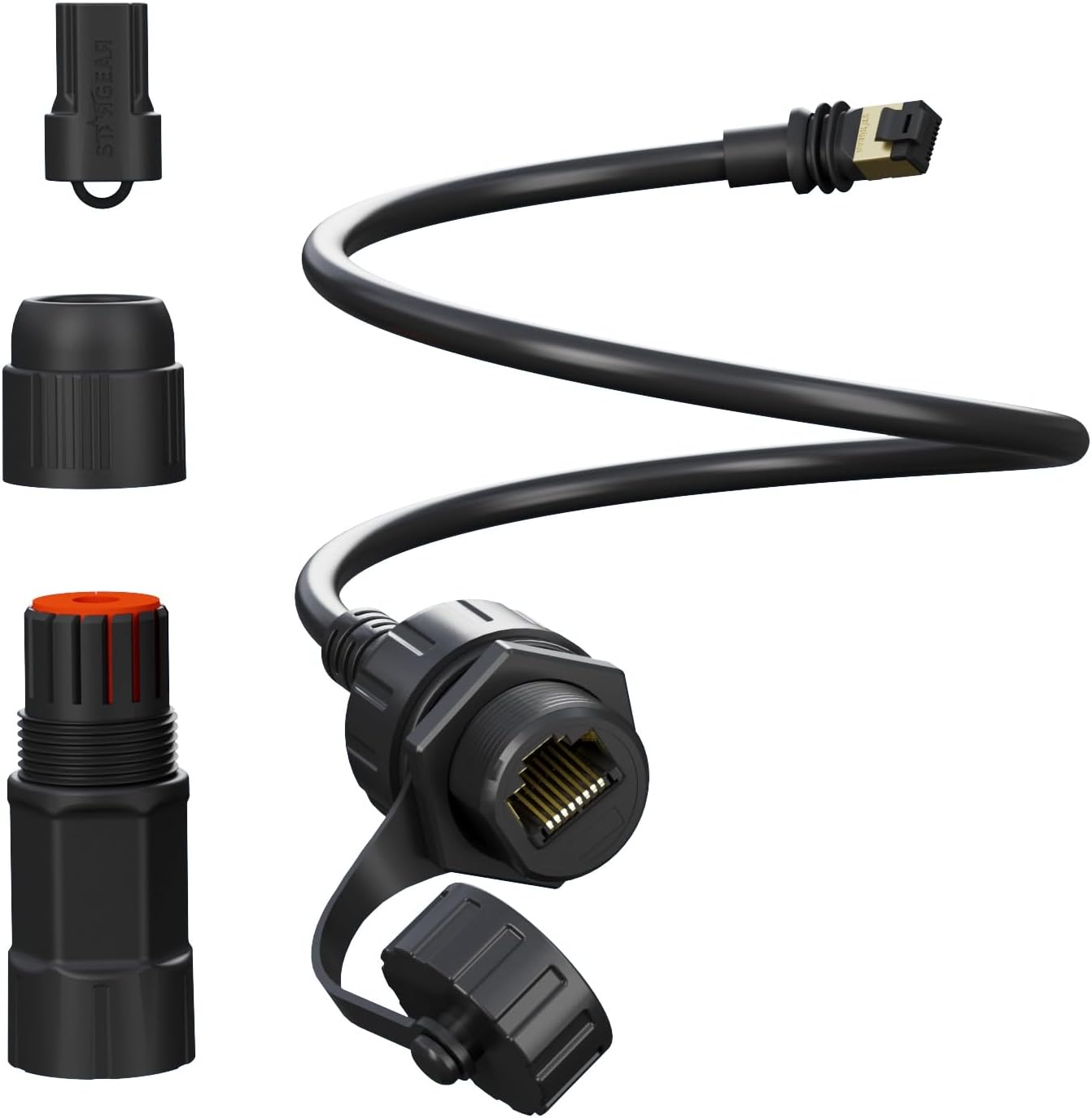 for Starlink Ethernet Adapter Gen 3/Mini, for Starlink Cable SPX to RJ45 Adapter for Standard V3/Mini Dish and Router Black (1PCS)