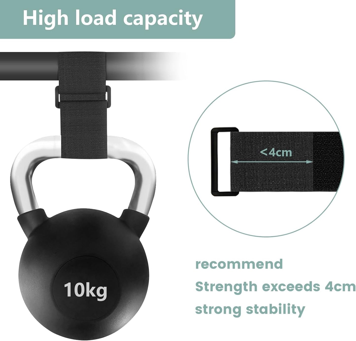 2In x 16Ft Cable Straps Heavy Duty With 15 Buckles, Black Hook and Loop Straps, Reusable Cable Ties for Organizer or Storage