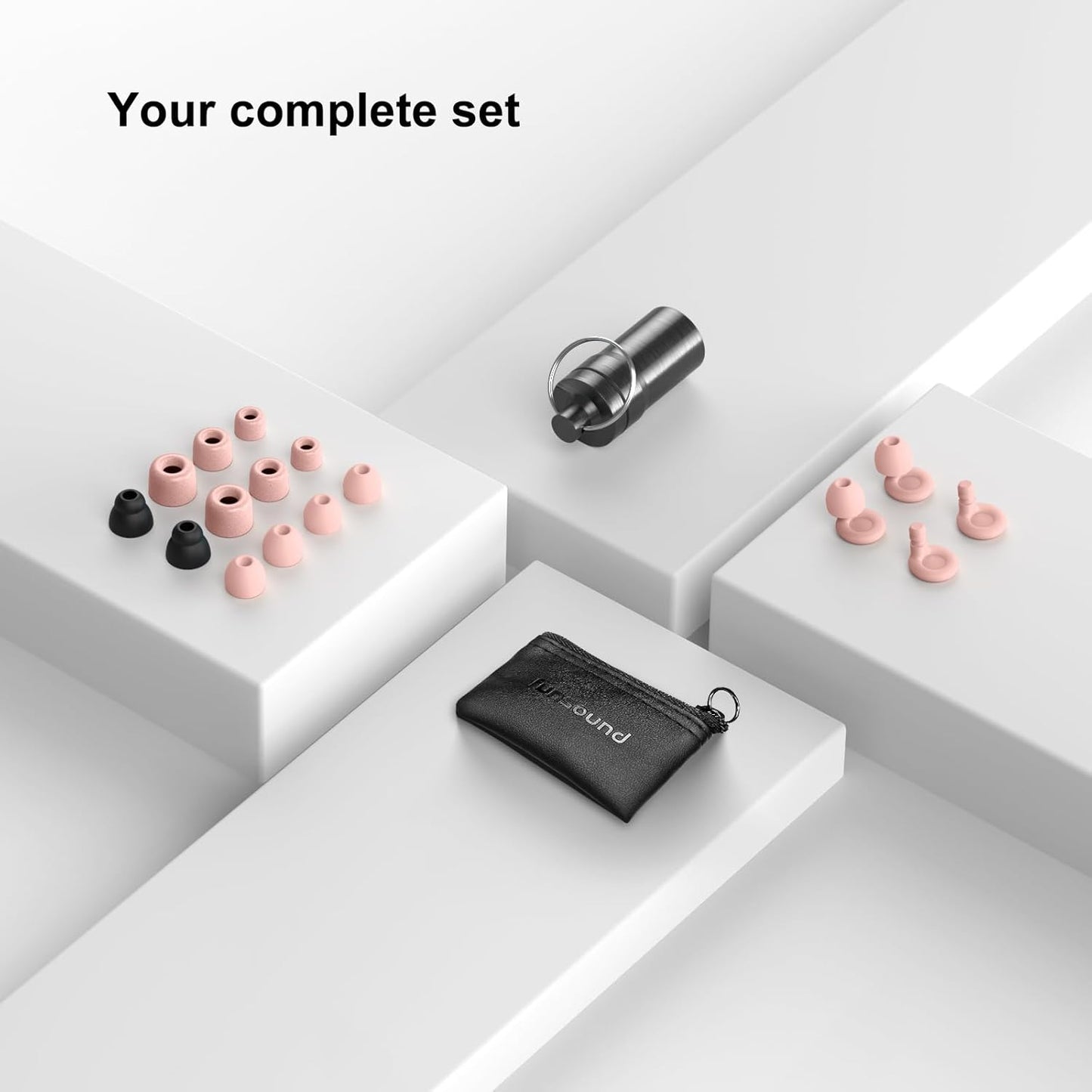 Ear Plugs for Sleeping Noise Reduction Reuseable, Concerts, Focus, Travel, Work, High Fidelity – 7 Pairs Eartips – Flexible Soft – Touch – NRR of 24 and 27 dB Noise Cancelling (Pink)