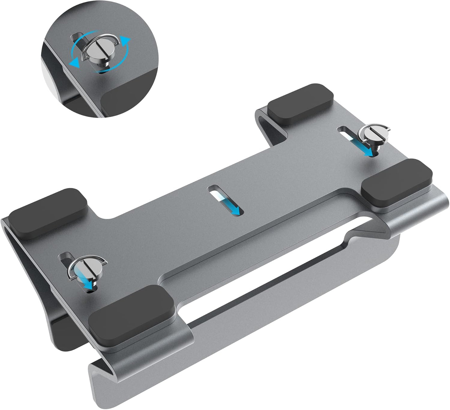 Aluminum Vertical Laptop Stand Dock Holder, Adjustable Slot Width 12-42mm, Space-Saving Upright Storage for MacBook and Laptops