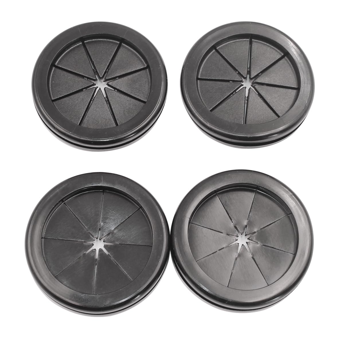 2 Inch Rubber Grommets for Wiring, 2 Inch Drill Hole, 1-11/16 Inch ID, Firewall Grommets Automotive Cable Cords Hoses Protection, Double-Sided Rubber Plugs for Round Holes, 4 Pcs, 43x50 mm