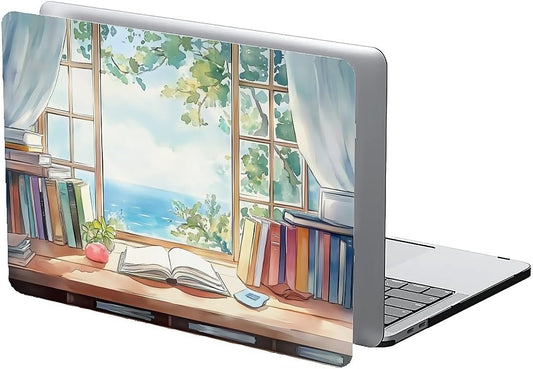 Compatible with MacBook Air 13.3 13.6 Inch Case 2022 2021 2020 2019 Plastic Hard Shell Case Cover,13.3 Pro(A1706/A1708/A1989/A2159/A2289/A2338), Books and a Window