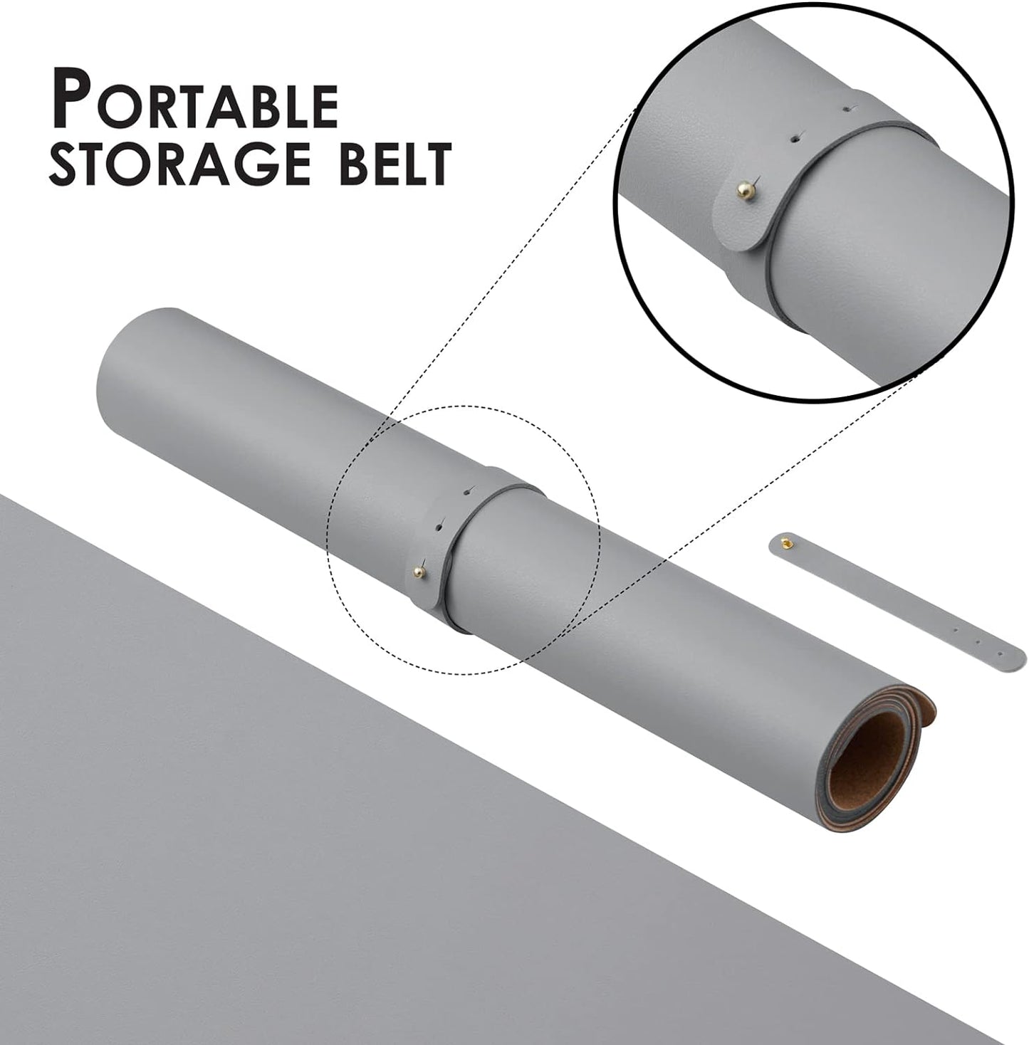 Cork Desk Mat - Dual-Sided Desk Pad for Office and Home - Desk Organization and Accessories - Ideal for Large Mouse Pad and Desk Mats on Top of Desks(Gray,80cmx 40cm)