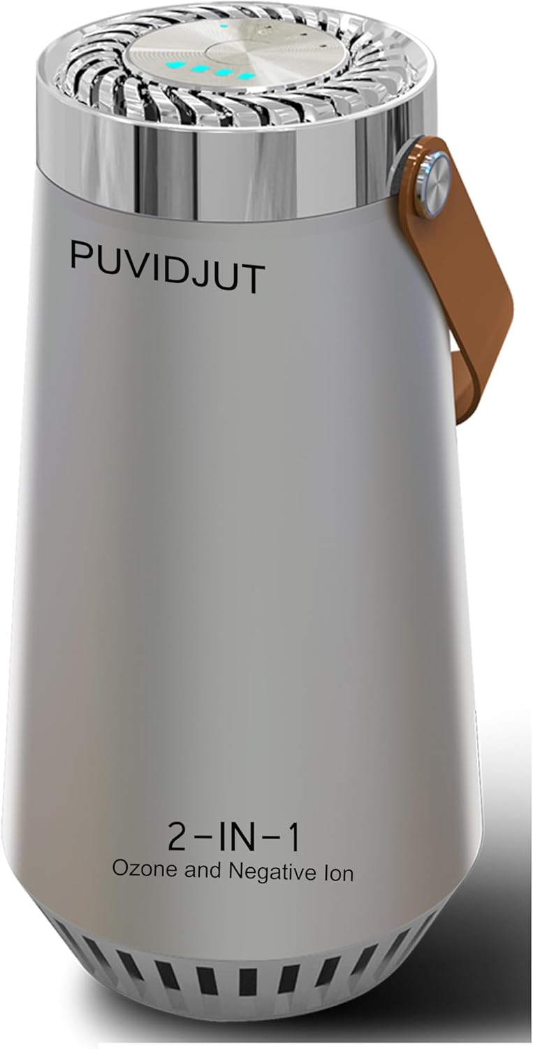 2 in 1 Car Air Purifier-Air Ionizer Plus Ozone Machine-Clean Odor,Dust,Smoke Smell for Car,Bathroom,Bedroom