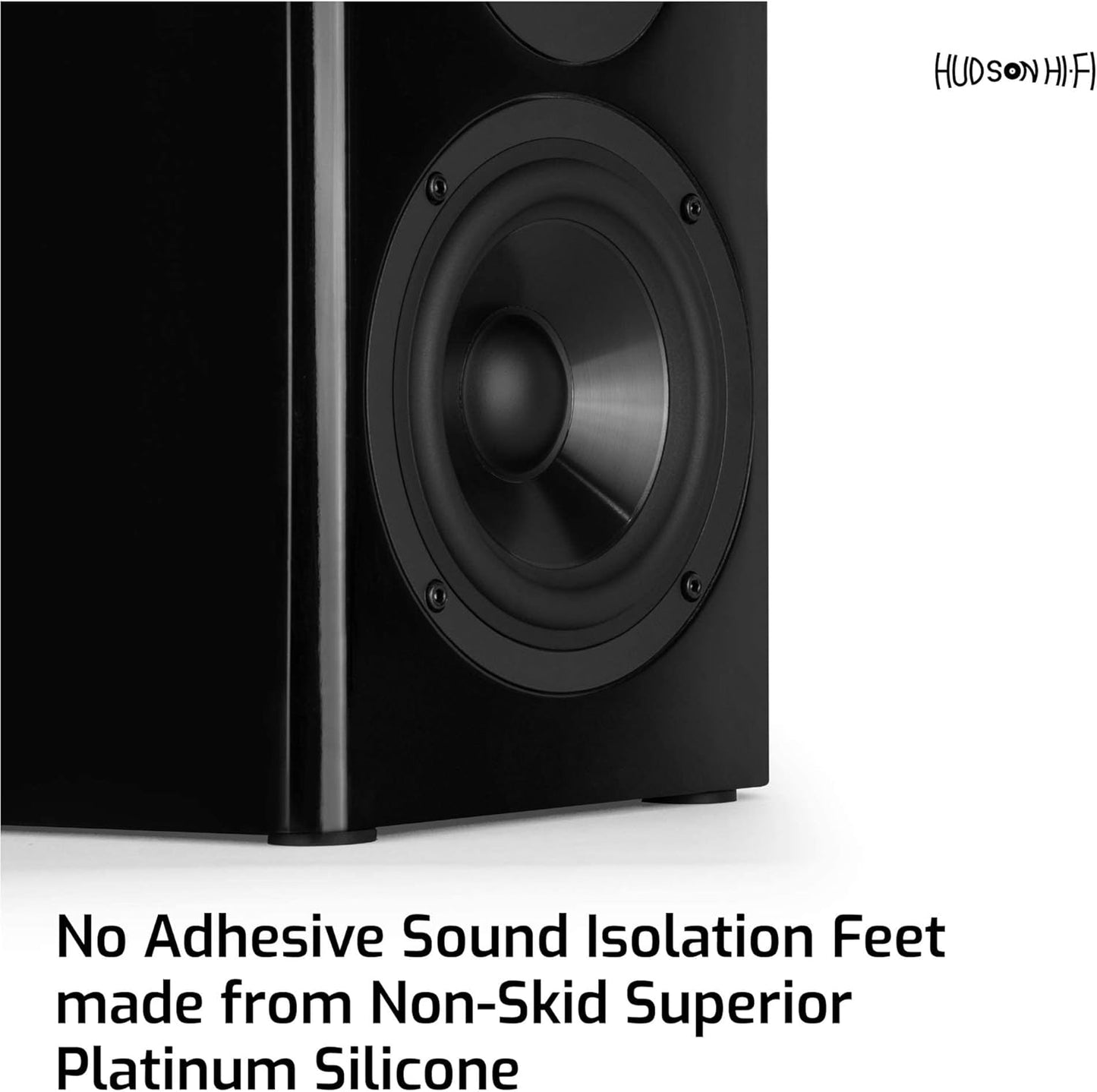 Hudson Hi-Fi 1" Platinum Silicone Isolation Dot, Non-Skid Isolation Feet - No Adhesive - 20 Duro - 16 Pack