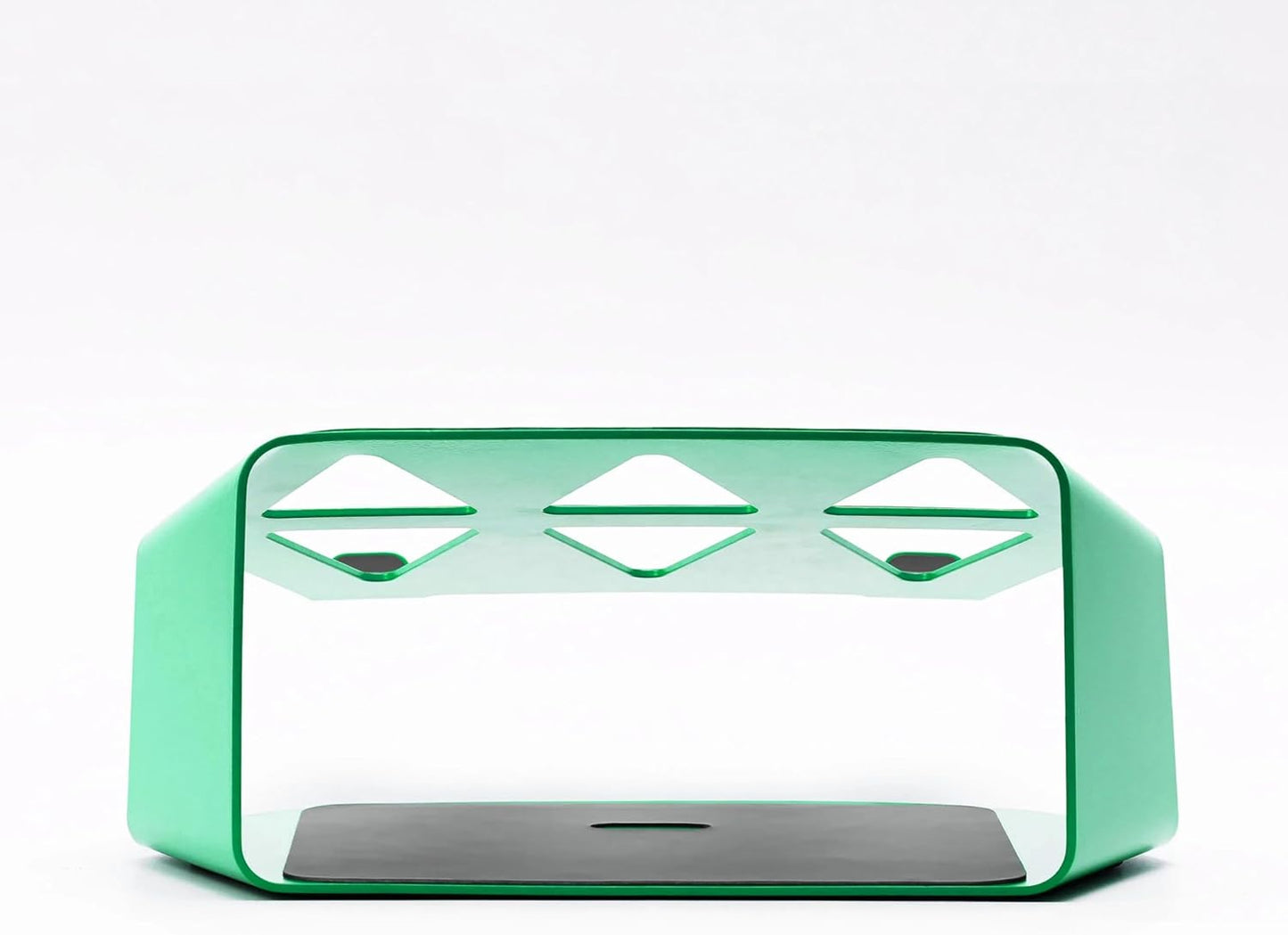 NUMIN Facet Laptop Station Green | Laptop Tabletop Stand Tall Height Ventilated | Sturdy Rust Free Metal Design | Anti Slip leatherite Surface | Compatible for MacBook, HP, Dell, Lenovo