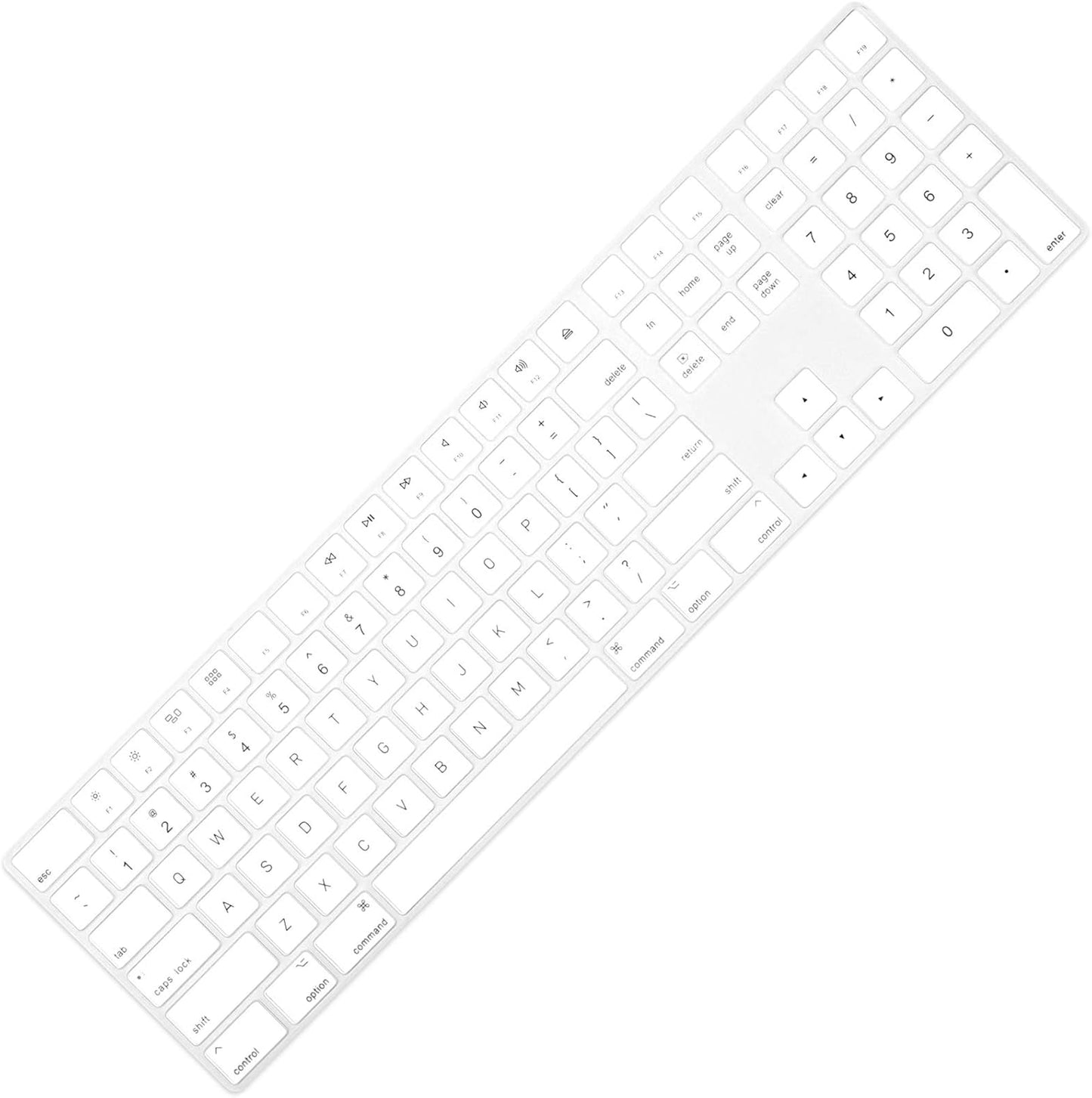Allinside Transparent Cover for Apple iMac Magic Keyboard with Numeric Keypad MQ052LL/A A1843 US Layout