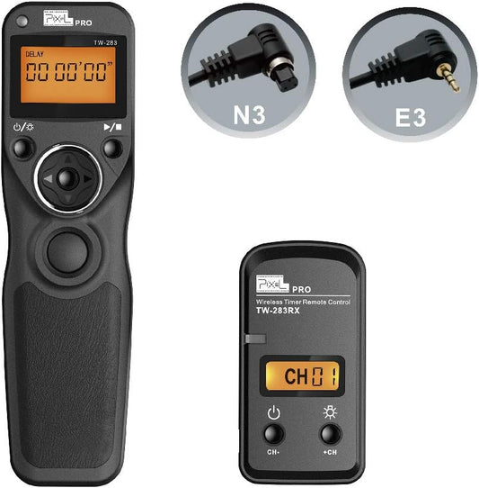Wireless Shutter Release for Canon, Pixel TW-283 E3/N3 Wireless Remote Control Timer Shutter Release Cable for Canon EOS R EOS R5 R6 R3 1300D 1100D760D 70D 80D 90D 5D IV III 1D 6D 7D fujifilm GFX50R