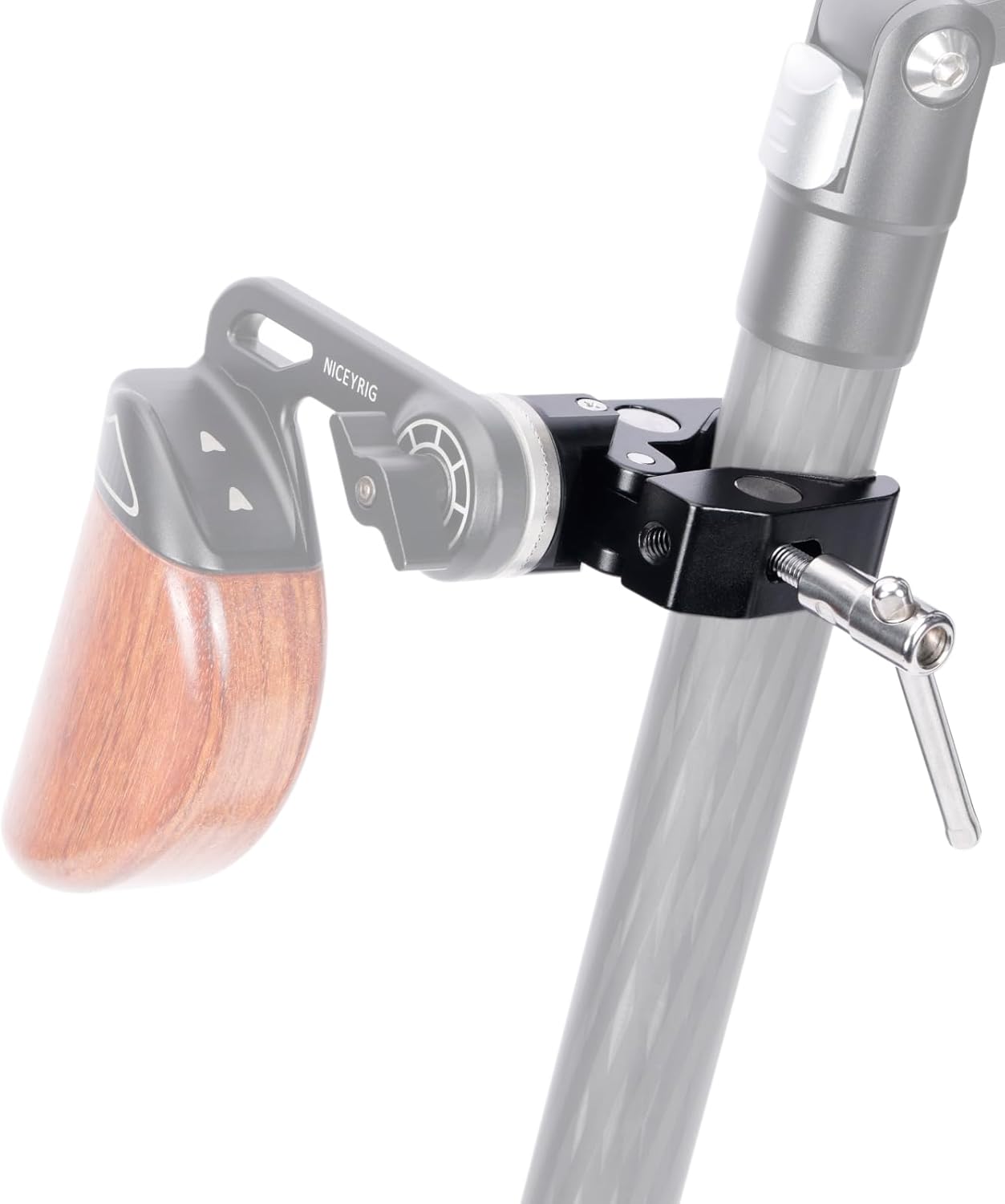 NICEYRIG Super Clamp to Rosette Mount Adapter, Maximum 50mm Adjustable Jaw Applicable for Desk Tripod Monopod Studio Light Stand - 593