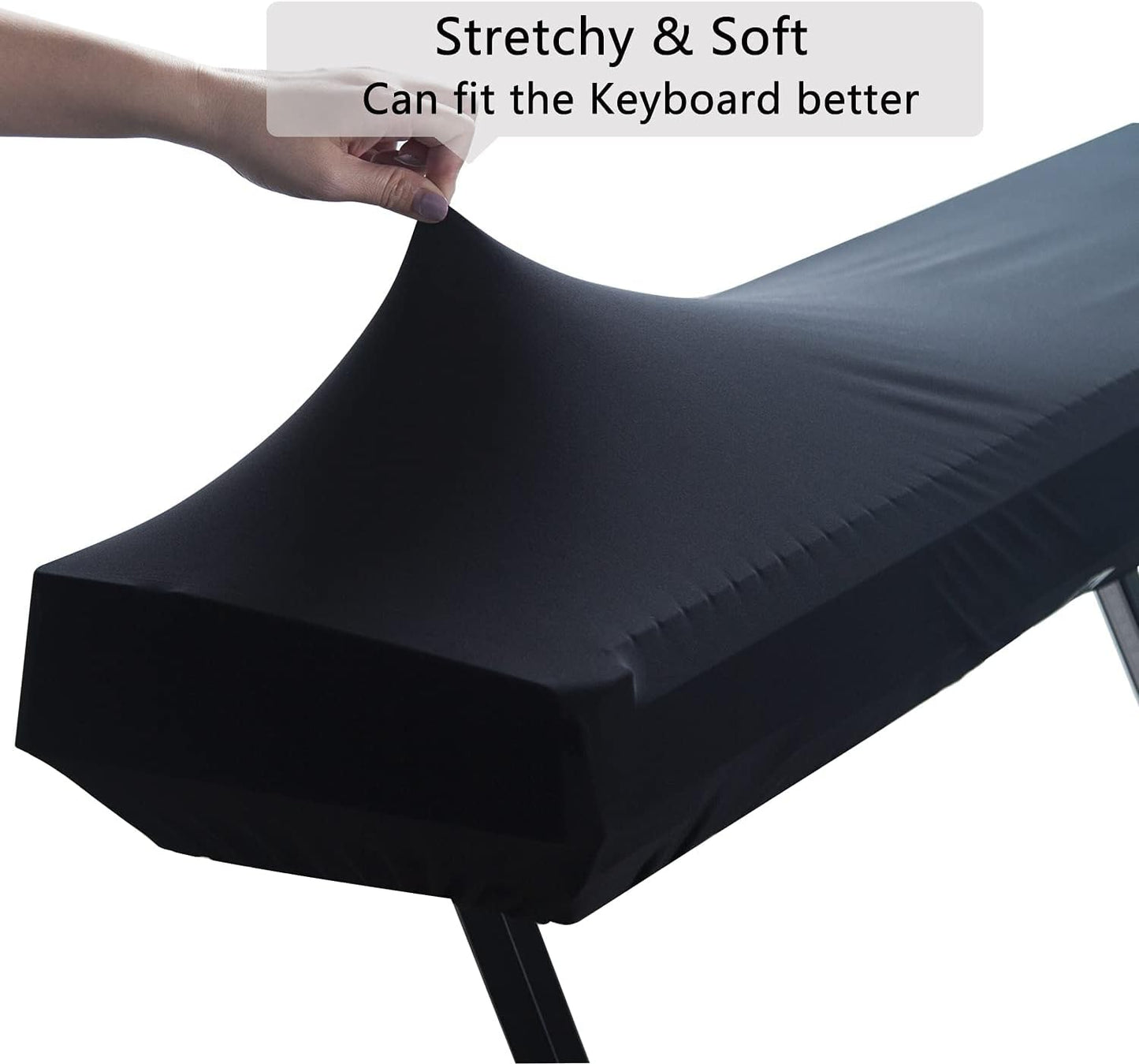 Piano Dust Cover 61-88 Keys Weighted Keyboard Small Keyboard Piano Covers Waterproof Locking Clasp Keep It From Dust and Dirt (61-76 KEYS)