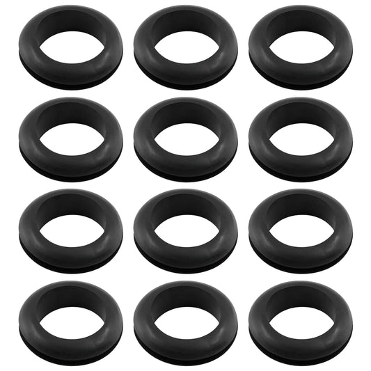 12 Pcs Rubber Grommets, 1-1/5" Inside Diameter 1-1/3" Drill Hole Rubber Wire Grommets O Ring Grommets for Wire, Firewall, Cables, Plugs, Automotive