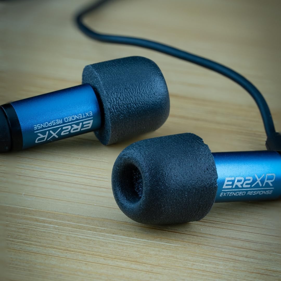 Comply 100 Core Series | Memory Foam Replacement IEM Ear Tips for Etymotic, Westone, Klipsch & More | Superior Noise Isolation, Ultimate Comfort, Secure Fit | TechDefender, Black, Large (3 Pairs)