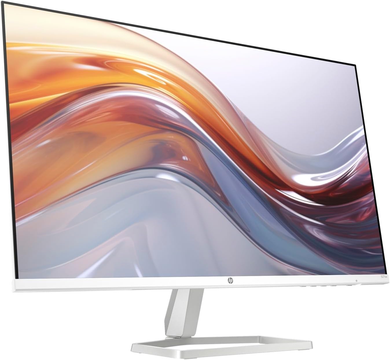 HP Series 5 527sa Monitor with Speakers (Replaces M27fwa) 27" 100Hz IPS FHD 99% sRGB 300 Nits Display, Adjustable Tilt, Flicker-Free, Anti-Glare, White/Silver w/DKZ USB Port Expander (2 Pack)