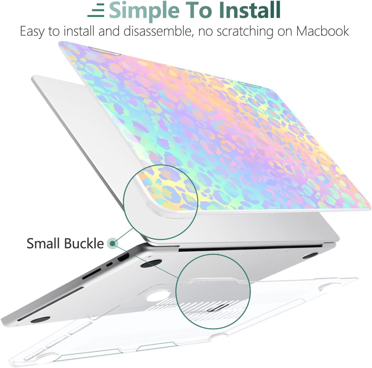 DONGKE for M4 MacBook Pro 16 Inch Case 2024 2023 2021 A3403 A3186 M3 A2991 M2 A2780 M1 A2485 Pro/Max Chip, Plastic Hard Shell Case & Keyboard Cover for Mac Pro 16 with Touch ID, Leopard Print