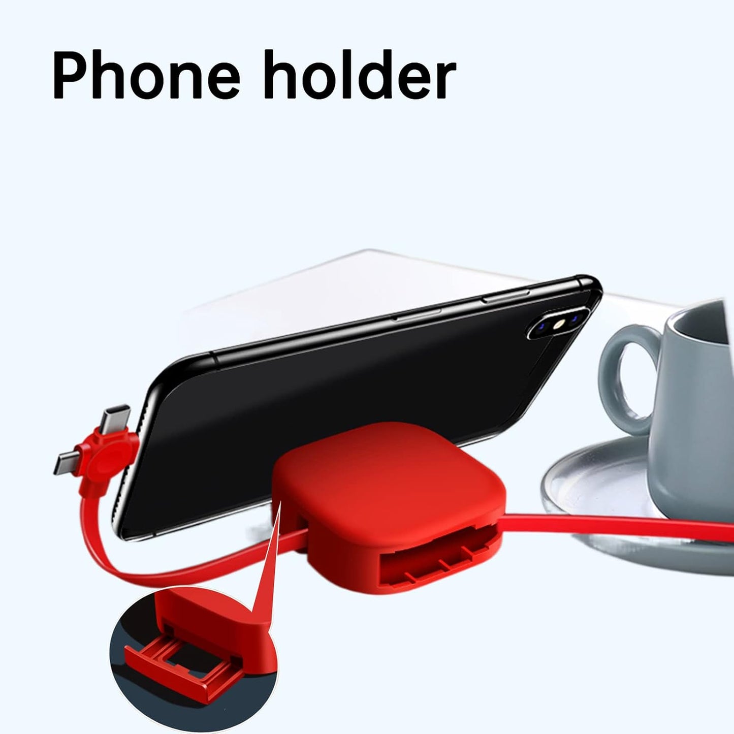 3 Pack Three in One Charging Cable Cord. 3 in 1 Charging Cable Retractable. Compatible USB C(Type-C)/Micro USB/IP, Compatible with Phone, Android, Tablet (Blue+Red+Green)