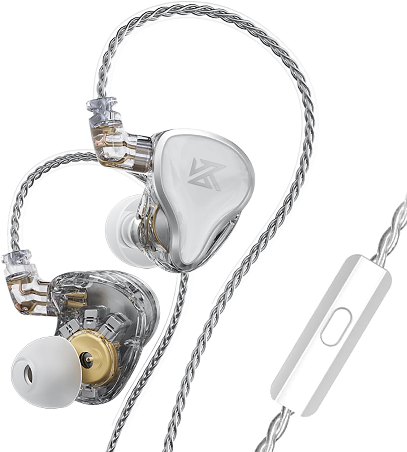 CCA KZ ZAS in Ear Monitor Headphones 16 Units 7BA 1DD Hybrid Drivers HiFi IEM Earphones High Clarity Wired Earbuds for Musicians Singers Audiophile Dj Drummers