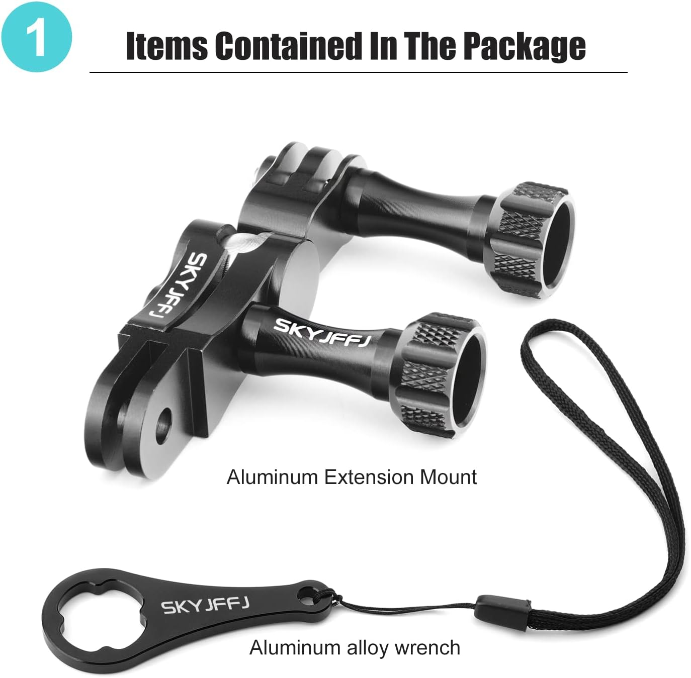 Aluminum Ball gopro Handlebar Mount, 360 Rotation and Lock Any Direction, Shock-Resistant, Compatible with Gopro Hero 8 9 10 11 12, Max, DJI OSMO Action Camera