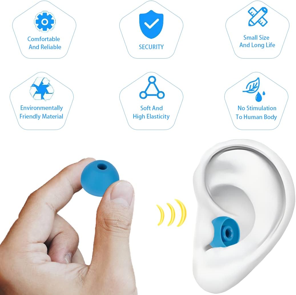 Earbud Tips Ear Tips Replacement Earbud Tips Earbud Replacement Tips Earbuds Replacement Tips Ear Cushions Earbud Caps Compatible with Powerbeats Pro Beats Wireless Earphone Headphones 4 Pairs (Blue)