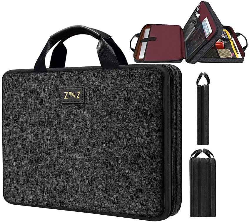 ZINZ Slim Expandable Laptop Case 15.6 Inch Sleeve Upgraded Protective Durable Recycled Carrying Case Compatible with MacBook 15" & 16" and Most 15" 15.6" 16" Notebook,B01K01