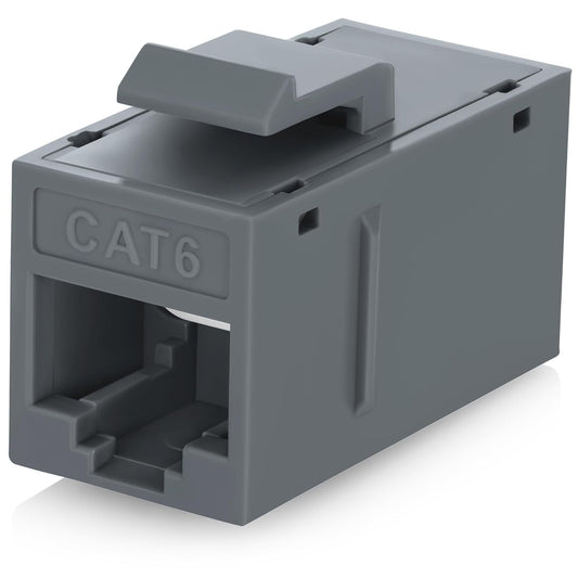 Everest 24-Pack Cat6 RJ45 Keystone Coupler - Female to Female - Gray - Ethernet Cable Extender