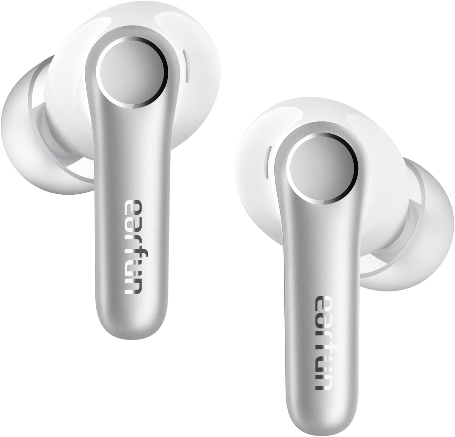 EarFun Air Pro 4 Adaptive Hybrid Noise Canceling Wireless Earbuds, Qualcomm Snapdragon Sound, aptX™ Lossless, 6 Mics AI CVC 8.0 Call, LDAC Hi-Res Audio, 52H Playtime, Bluetooth 5.4, White
