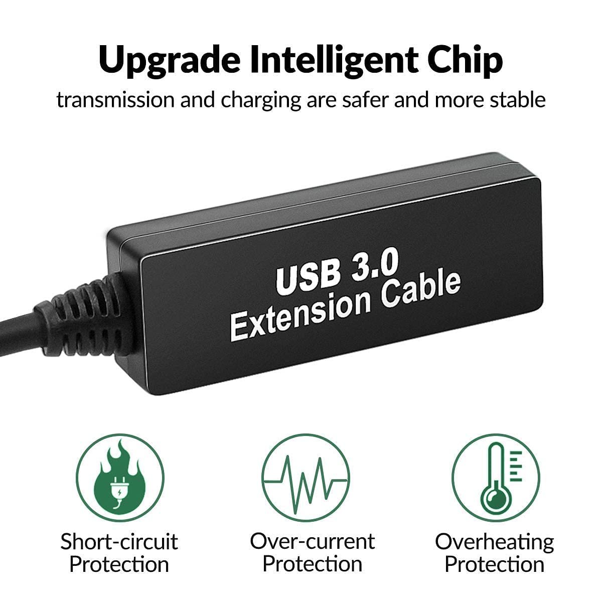 25Feet Active USB 3.0 extension cable,USB 3.0 Extension Cord A-Male A-Female,With Expansion Chipset Signal Boosters, Compatible With Oculus Quest 3,VR, Xbox, PS4, Webcam,etc.