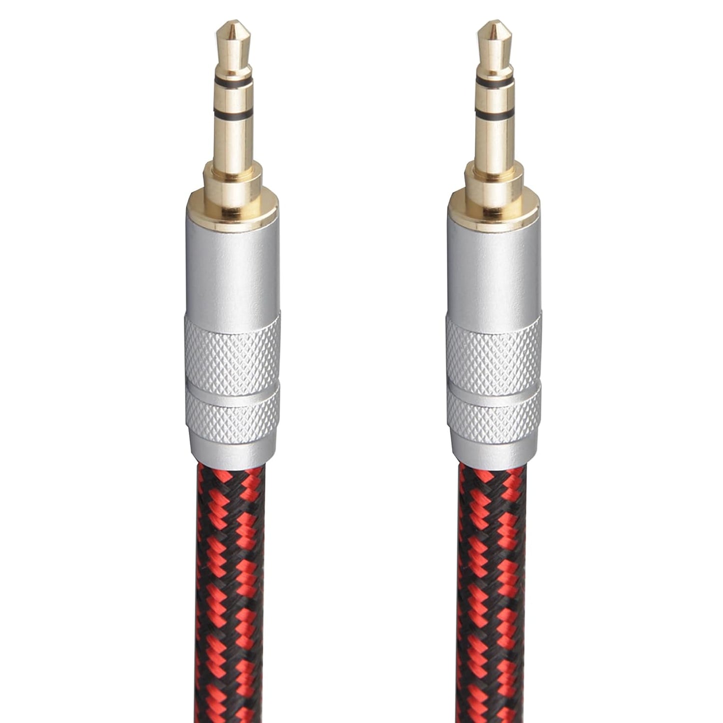 Audiophile High Purity Copper Aux Audio Cable 3.5mm Male to 3.5mm Male Audio Auxiliary Cord Gold-Plated Stereo HiFi Adapter Cable (Straight to Straight, 3.2ft/1m)