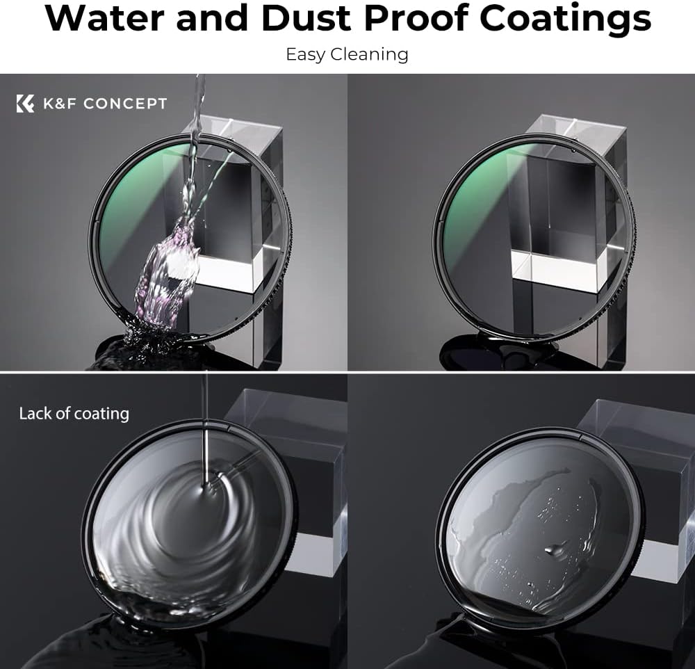 40.5mm Circular Polarizers Filter, K&F CONCEPT 40.5MM Circular Polarizer Filter HD 28 Layer Super Slim Multi-Coated CPL Lens Filter (Nano-X Series)