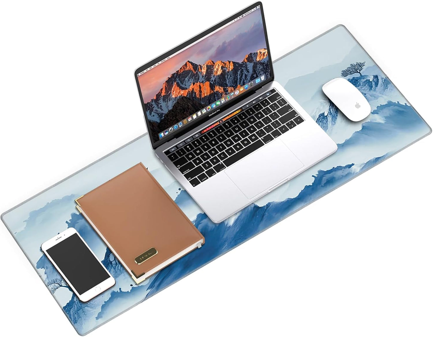 Galdas Gaming Mouse Pad XXL XL Large Long Extended Big Mousepad Non-Slip Rubber Keyboard Mouse Pad with Stitched Edges for Laptop Home Office (31.5x11.8x0.08 Inch)-Landscape