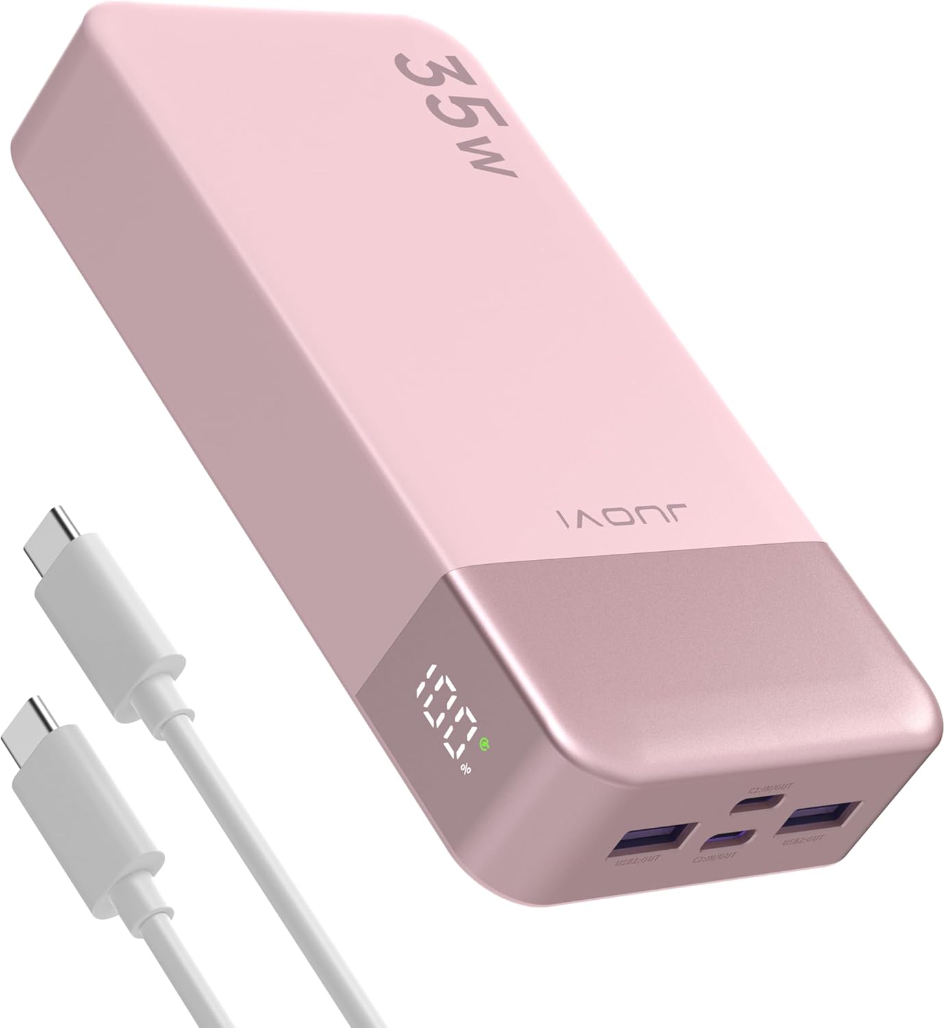 20000mAh Power Bank Portable Charger, 35W PD 3.0 QC 4.0 Fast Charging Phone Charger with LED Display, Travel Battery Pack 2 USB C 2 USB A Ports for iPhone 16/15/14 Series, Galaxy, iPad