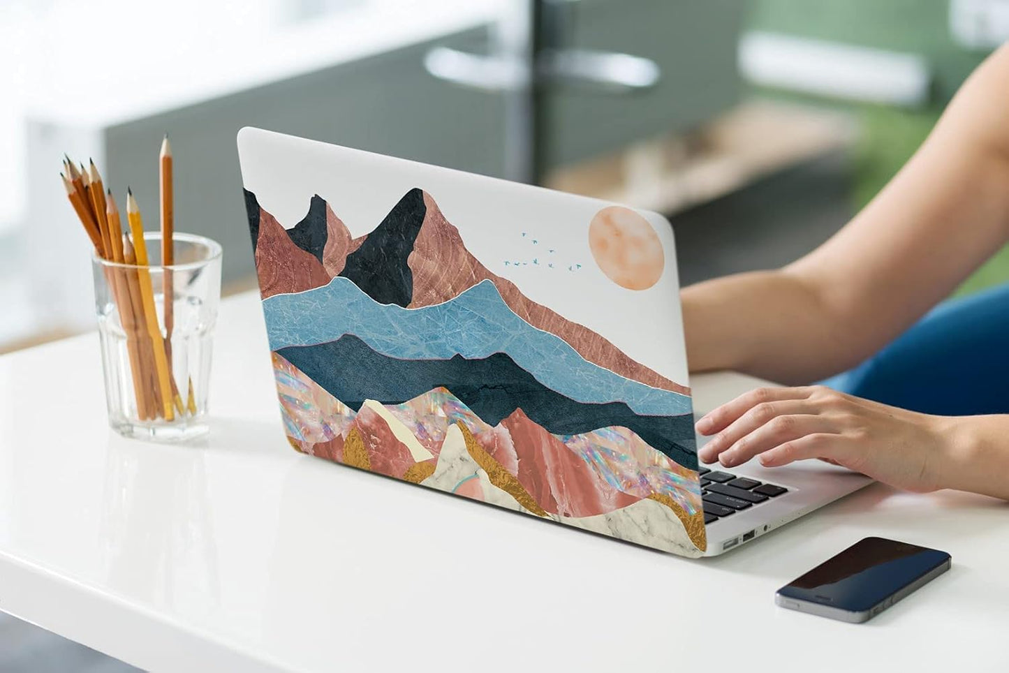 LanBaiLan Compatible for MacBook Pro 13 inch with Touch Bar 2022 2020 2019 2018 2017 2016 M1 M2 A2338 A2289 A2251 A2159 A1989 A1706 A1708, Laptop Hardshell Case & Keyboard Cover, Art Mountain