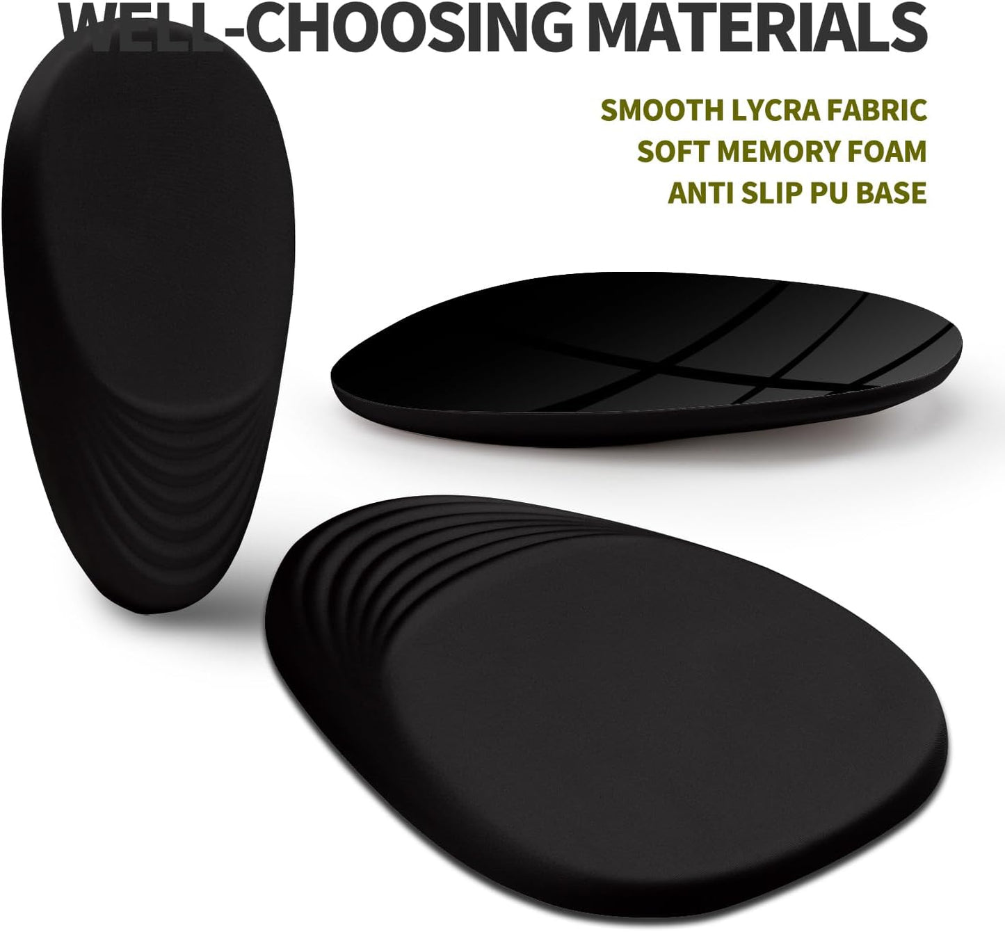 Hokafenle Ergonomic Mouse Pad Wrist Support, Terraced Slope Carpal Tunnel Wrist Pad for Mouse with Unibody Memory Foam, Wrist Rest Pain Relief Mousepad (Dark Night, 11.8x7.9 in)