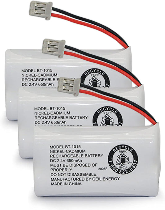 GEILIENERGY BT-1015 BT1015 Battery Compatible for Uniden BT1007 BT-1007 BT904 BT-904 BBTY0651101 BBTY0460001 BBTY0510001 BBTY0624001 BBTY0700001 HHR-P506, HHR-P506A Cordless Phone(3-Pack)