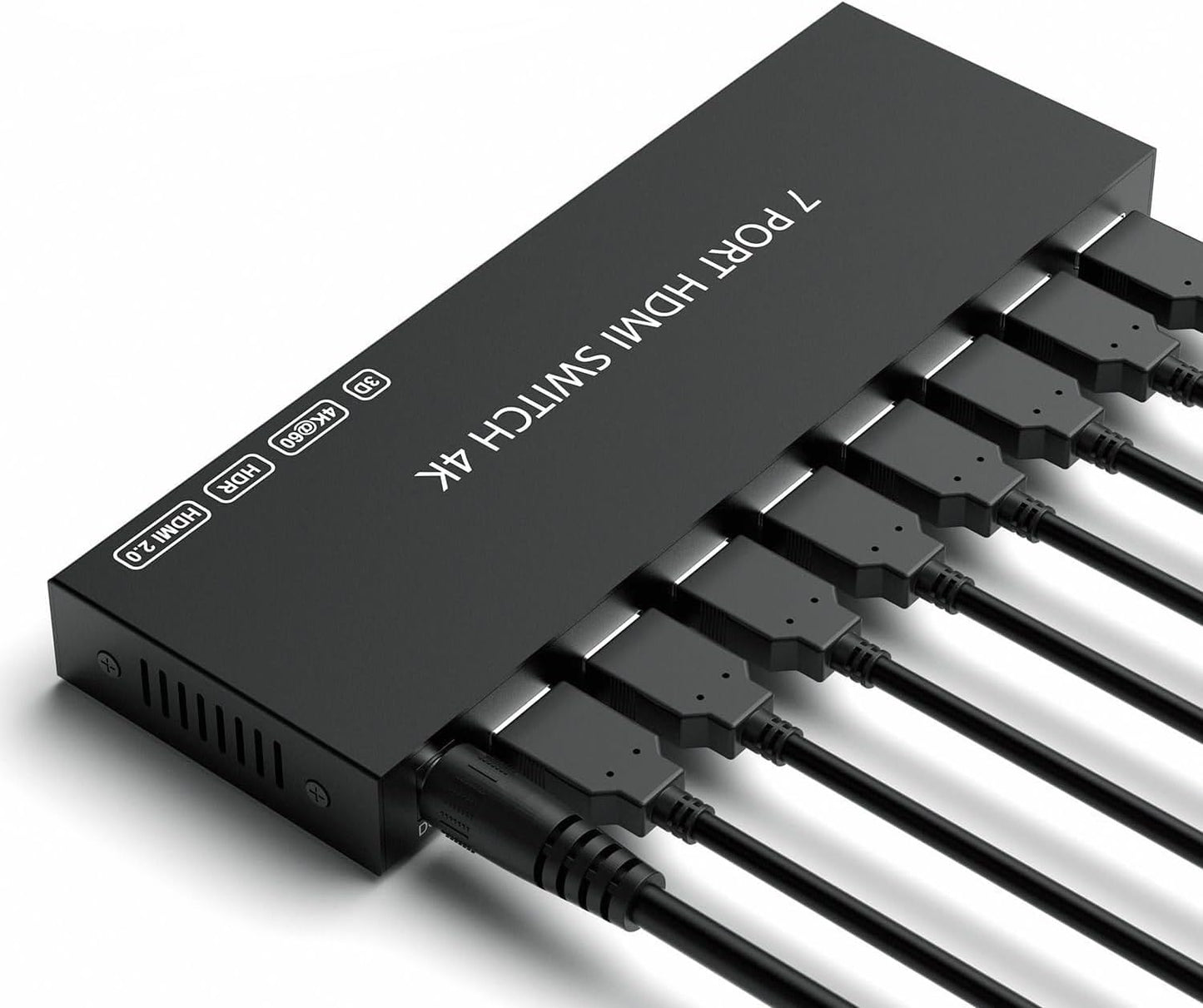 7 Way HDMI Switch 4k@60Hz HDMI Switcher 7 in 1 Out HDCP 2.0 Manual HDMI 2.0 Hub Supports 3D Compatible with Nintendo Switch/Switch OLED/Xbox/ PS5/4/3 Blu-Ray Player Fire Stick Roku Apple TV Chromeca