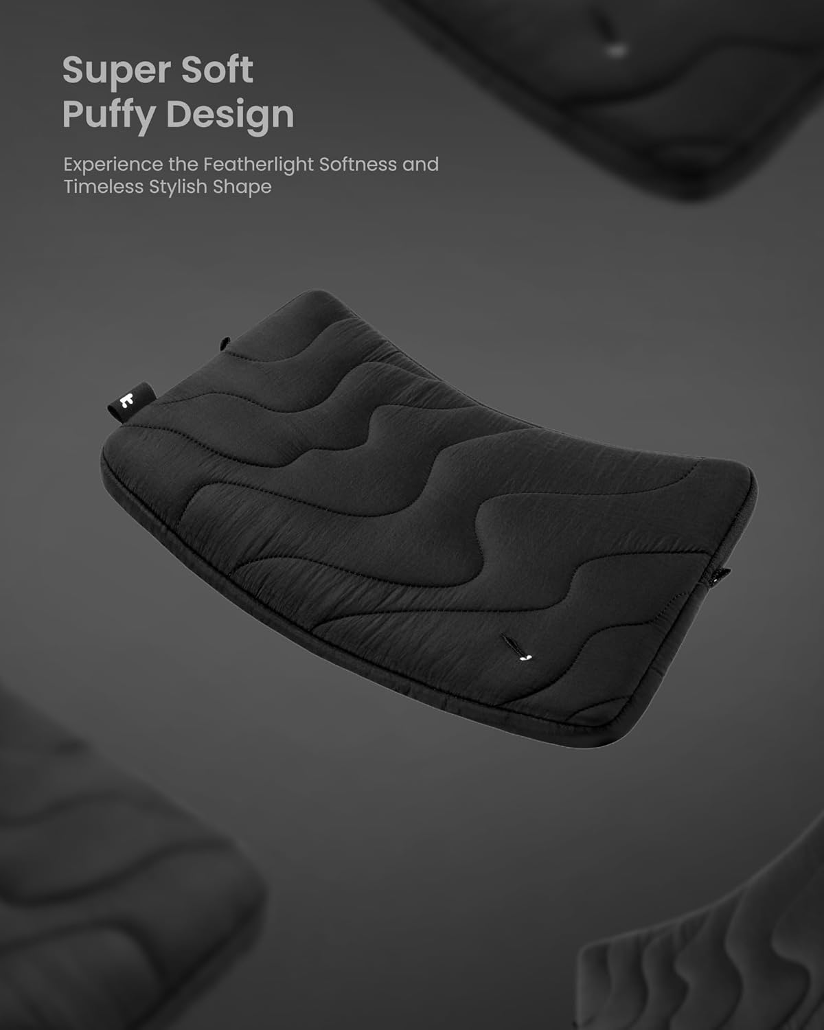 tomtoc 360 Protective Puffy Laptop Sleeve for 16-inch MacBook Pro M4/M3/M2/M1 Pro/Max A3403 A3186 A2991 A2780 A2485 2024-2019, Quilted Design Soft Cute Puffer Bag Case for Dell XPS 16 Laptop