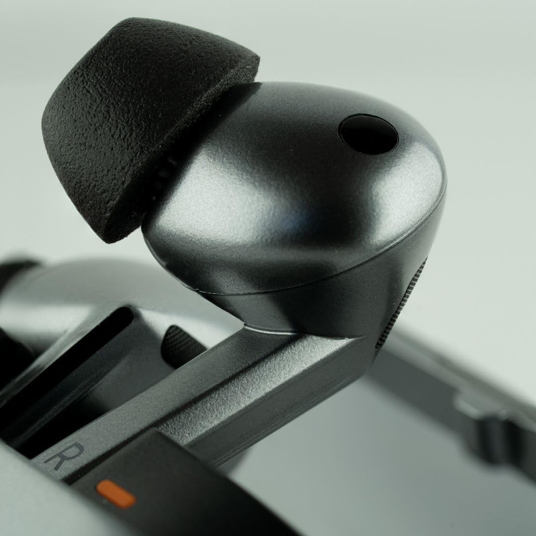 Comply TrueGrip | Premium Memory Foam Replacement Earbud Tips for Samsung Galaxy Buds3 Pro | Enhanced Comfort, Secure Fit, Superior Noise Isolation, Removal & Cleaning Tool | Black, Large (3 Pairs)