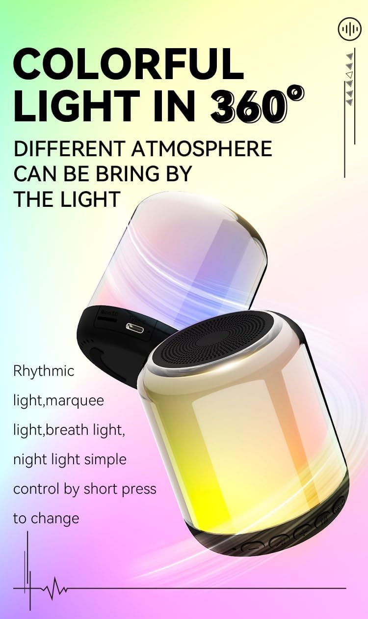 Aura-Sync Surround TWS/RGB-Color Speaker, Small, Brown